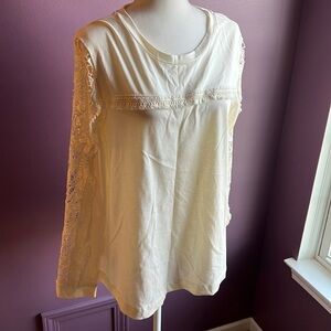 Banana Republic long sleeve knit detail size large top shirt pull over